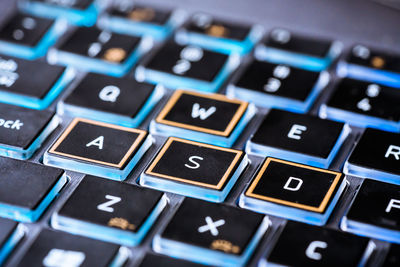 Close-up of computer keyboard