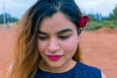 Portrait of woman smiling