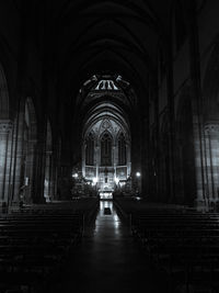 Archway of historic building and cathedral