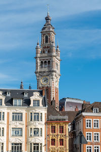 Lille, france,  the belfry of the hôtel de ville de lille, is the tallest civilian belfry in europe.