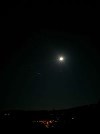 Moon in sky at night