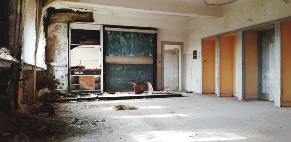 Interior of abandoned building