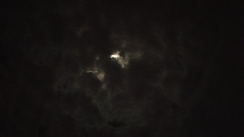 Low angle view of moon in sky