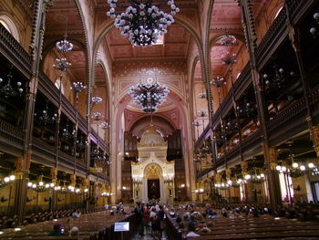 View of historical building at night