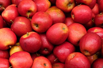 Full frame shot of red apples