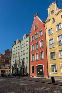 Low angle view of residential building against sky