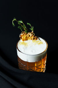 Close-up of drink in glass on table