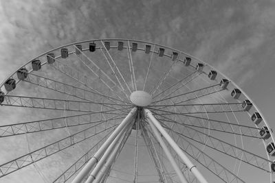 Low angle view of ferris wheel against sky