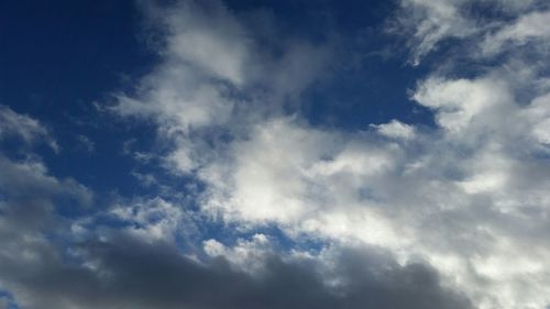 Low angle view of cloudy sky