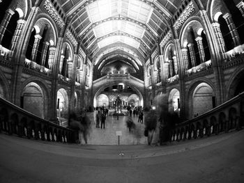 People walking in temple