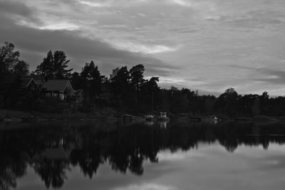 Reflection of trees in water