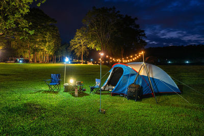 Tent in park