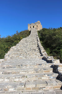 Old ruins against clear blue sky