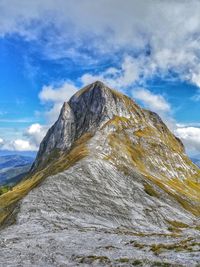 View of sumbra. mountain of apuan alps