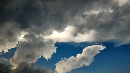 Low angle view of cloudy sky