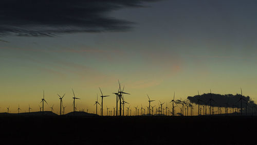 Scenic view of landscape at sunset