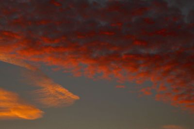 Low angle view of sky at sunset