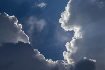 Low angle view of clouds in sky