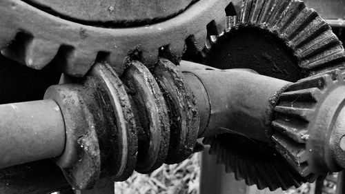 Close-up of machine gear