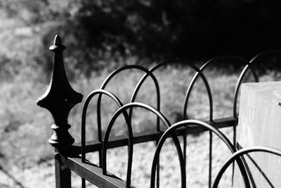 Close-up of metal against sky