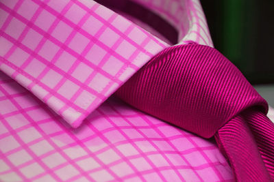 Close-up view of pink fabric