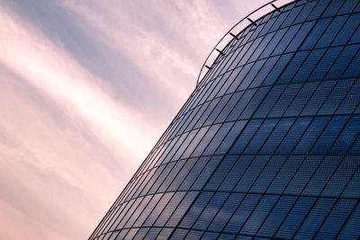 Low angle view of modern building against sky