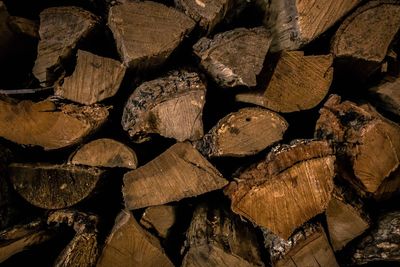 Full frame shot of logs