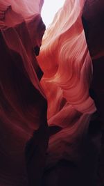 Low angle view of rock formation