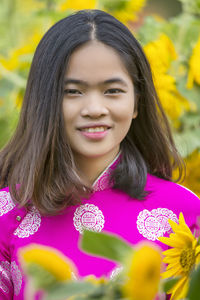 Portrait of a smiling young woman