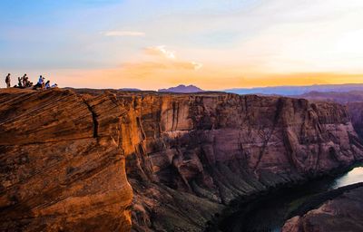 Rock formations at sunset