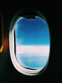 View of airplane window