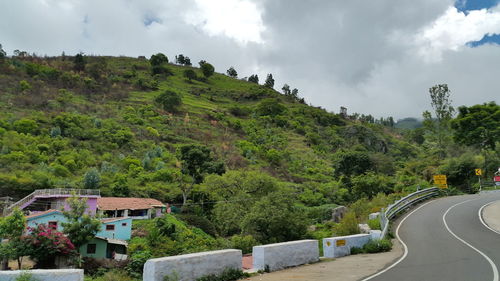 Road passing through landscape