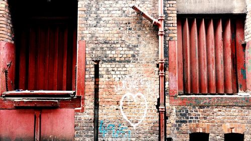 Close-up of brick wall