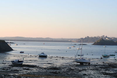 Boats in sea