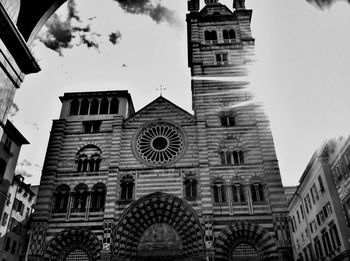 Low angle view of church against sky