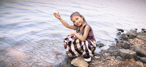 Cute girl with water