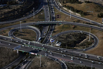 High angle view of highway