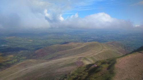 Aerial view of landscape against sky