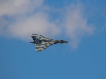 The last airworthy avro vulcan bomber, part of the royal air force's strategic nuclear strike force