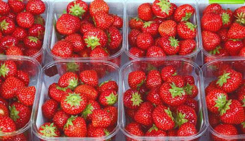 Full frame shot of strawberries