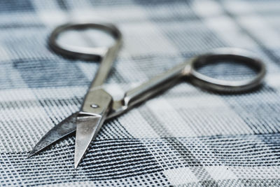 High angle view of eyeglasses on table