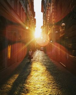 City street during sunset