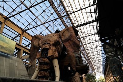 Low angle view of statue in museum