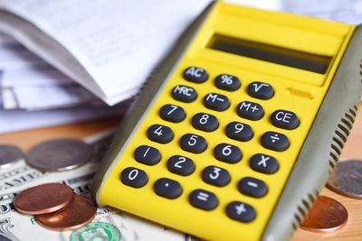 Close-up of calculator