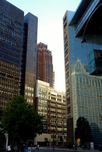 Low angle view of modern buildings