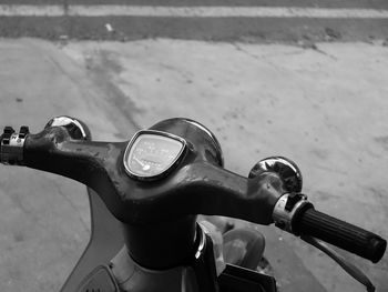 High angle view of bicycle on street