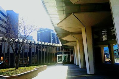 Narrow walkway in city
