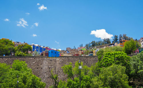 Panoramic shot of townscape against sky