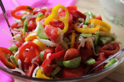 Close-up of salad in bowl