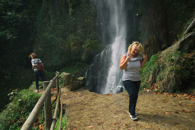 Full length of woman on mountain